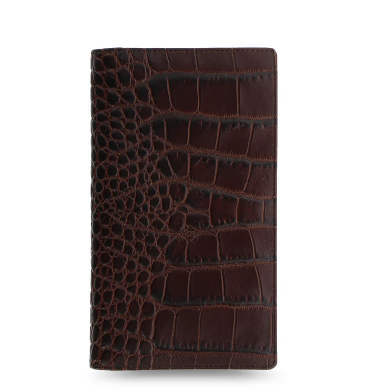 Classic Croc Leather Travel Wallet