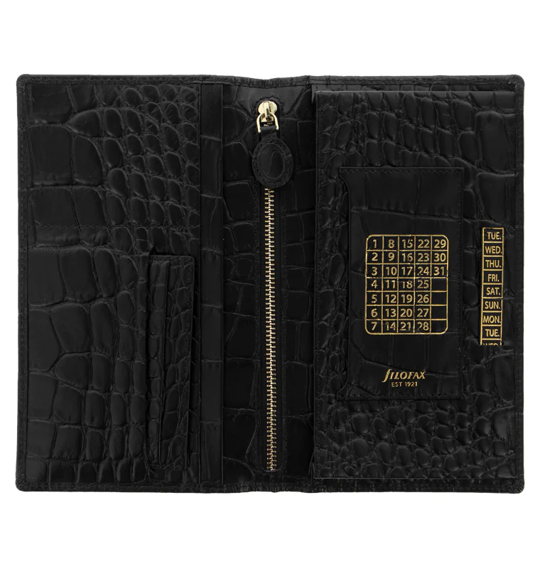 Classic Croc Leather Travel Wallet - Image 5