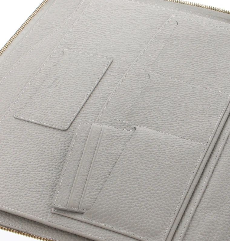 Classic Stitch Soft A4 Zip Leather Writing Folio - Image 3