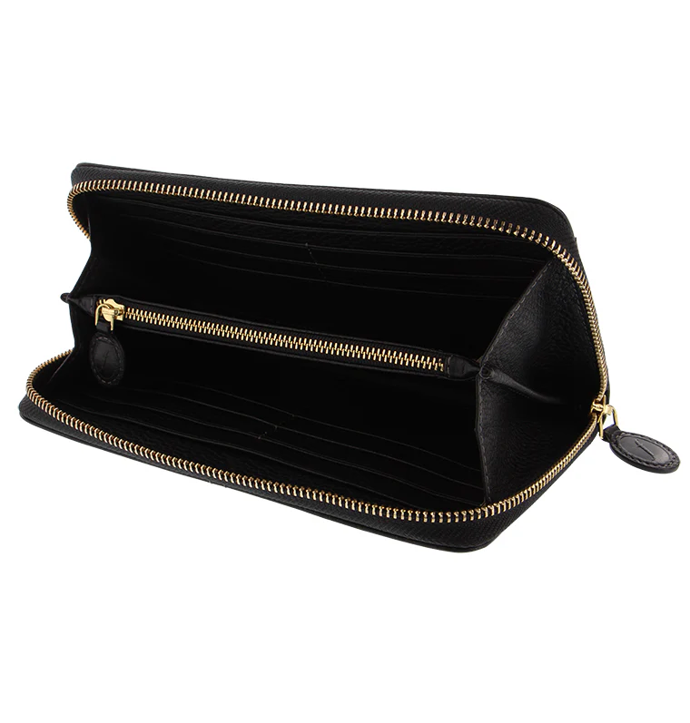Classic Stitch Soft Large Zip Leather Wallet - Image 2