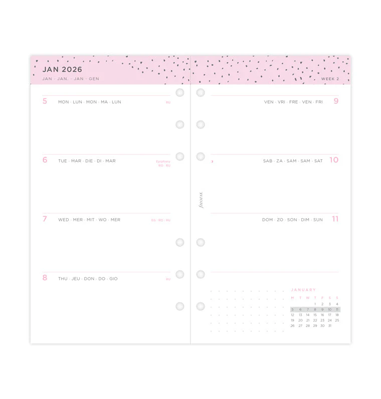 Confetti Week to View Diary - Personal 2026 Multilanguage - Image 5