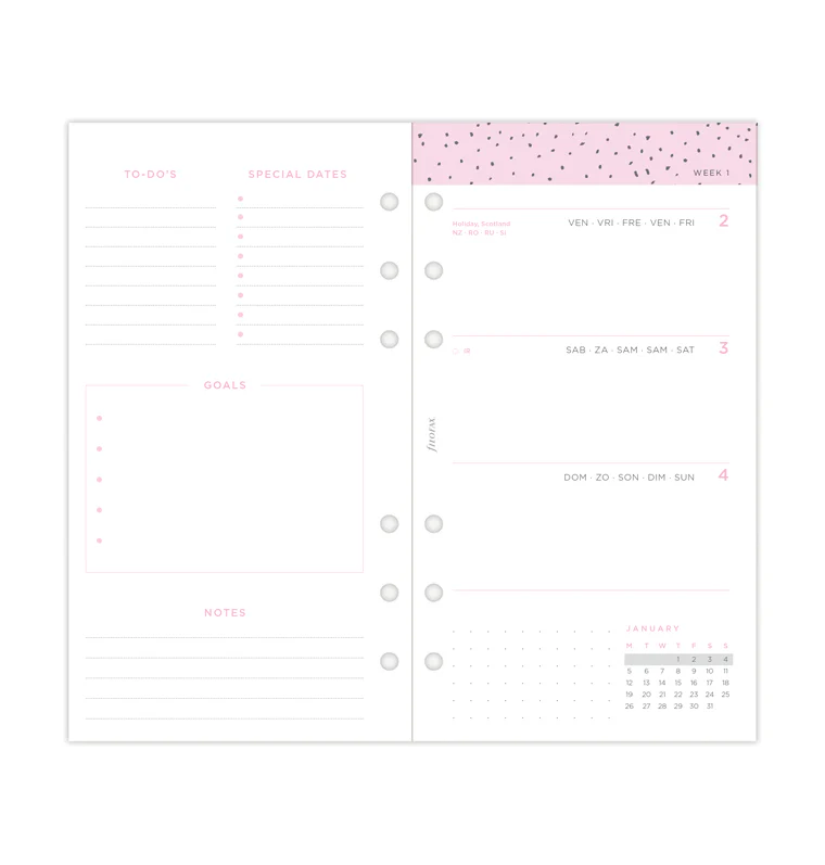 Confetti Week to View Diary - Personal 2026 Multilanguage - Image 8