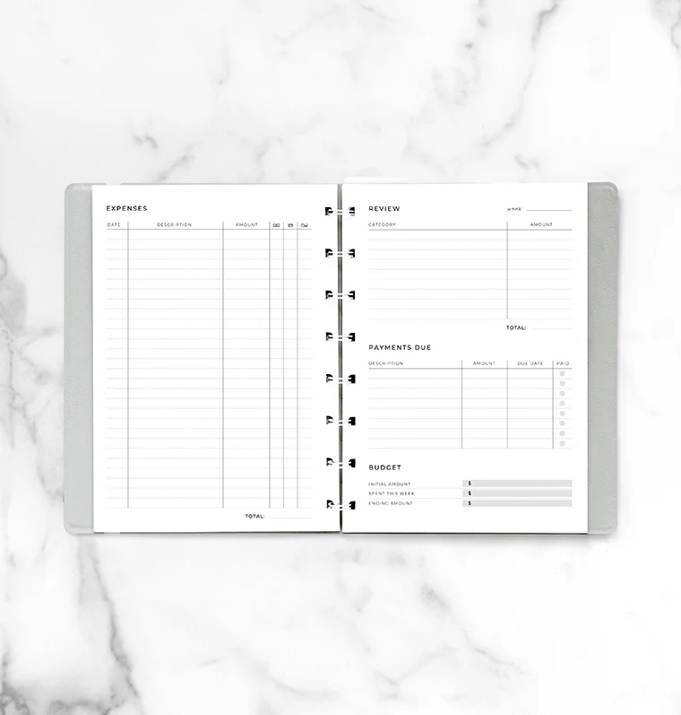 Expense Tracker Notebook Refill - A5 - Image 3