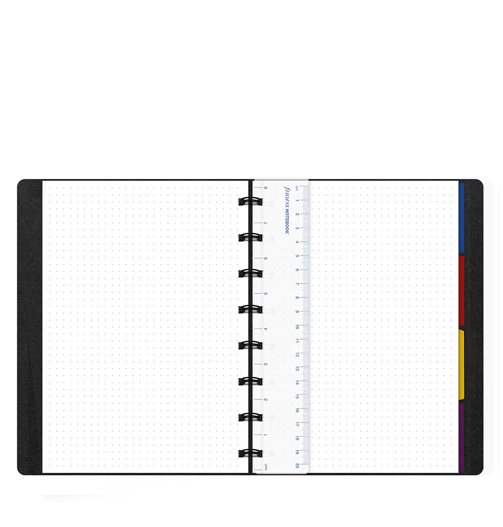 Classic Dotted Paper A5 Refillable Notebook - Black - Image 4