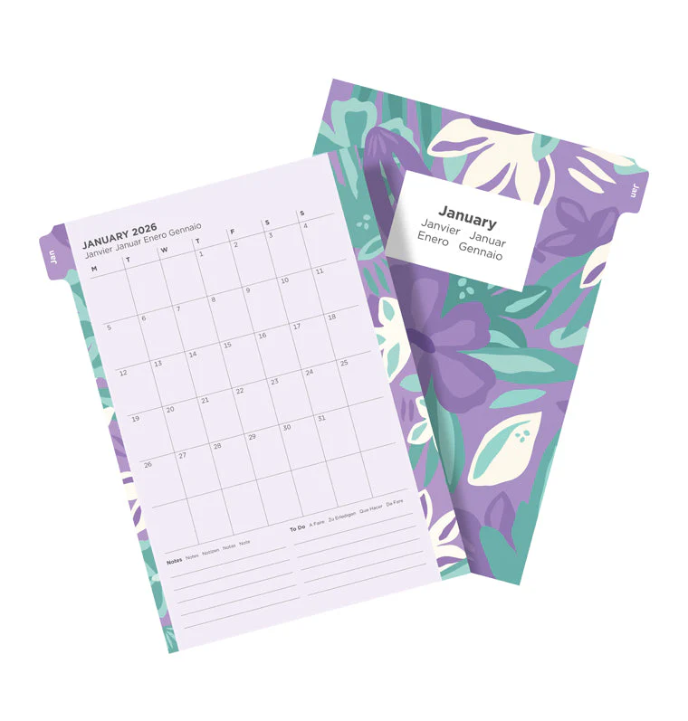 Floral Illustrated Diary Refill Pack A5 2026 Multilanguage - Image 5