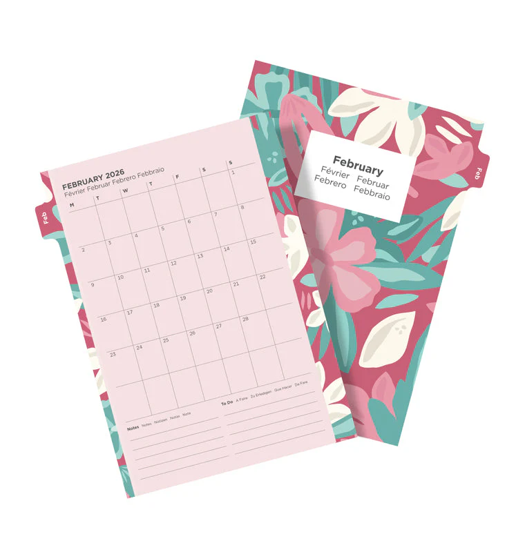 Floral Illustrated Diary Refill Pack A5 2026 Multilanguage - Image 6