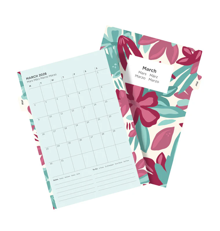 Floral Illustrated Diary Refill Pack A5 2026 Multilanguage - Image 7