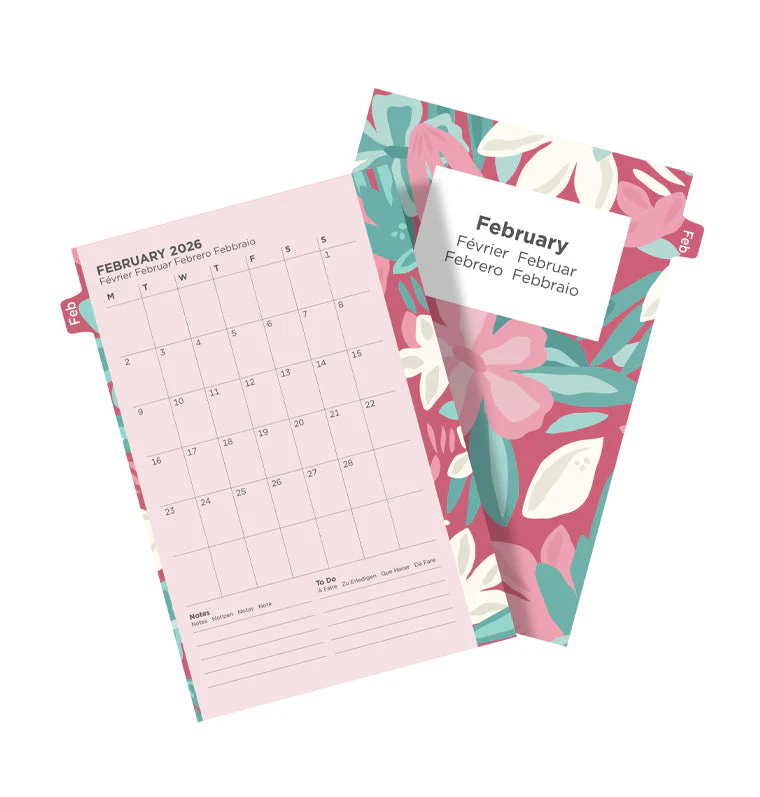 Floral Illustrated Diary Refill Pack - Pocket 2026 Multilanguage - Image 6