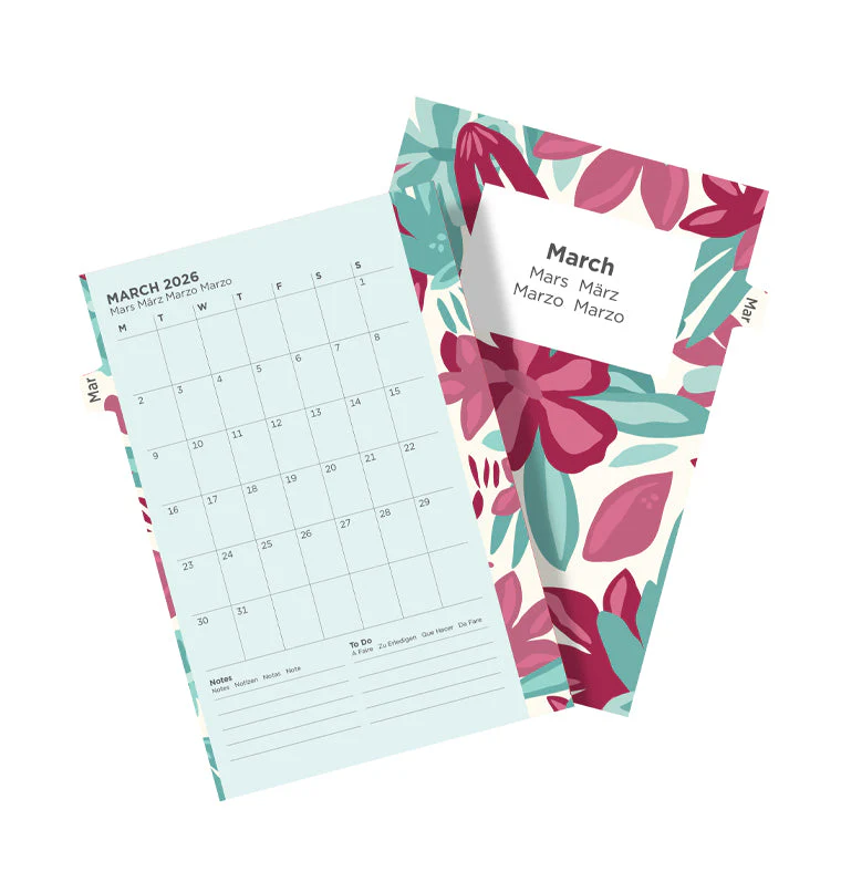 Floral Illustrated Diary Refill Pack - Pocket 2026 Multilanguage - Image 7