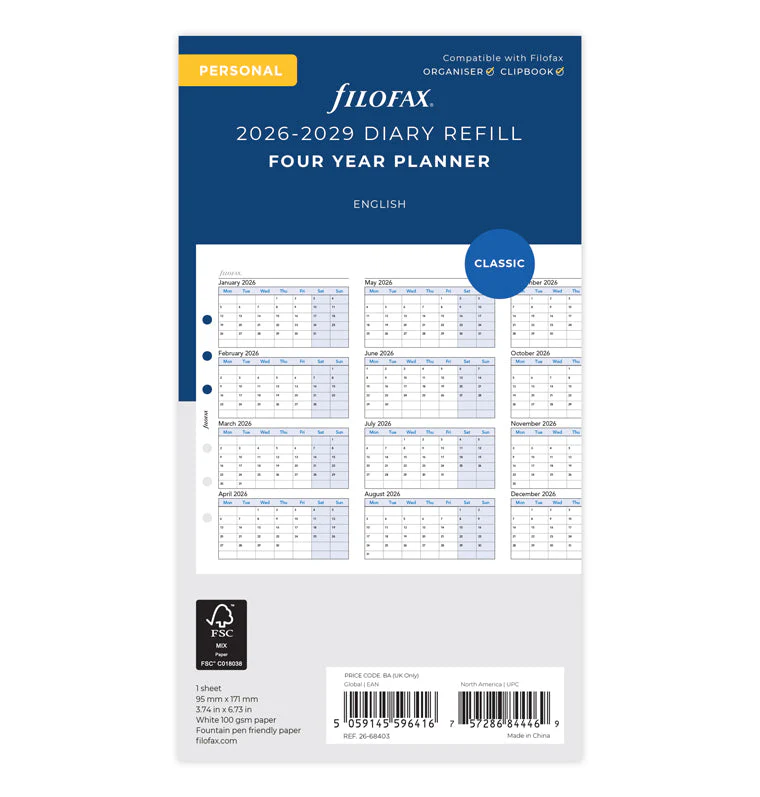 Four Year Planner Personal 2026-2029