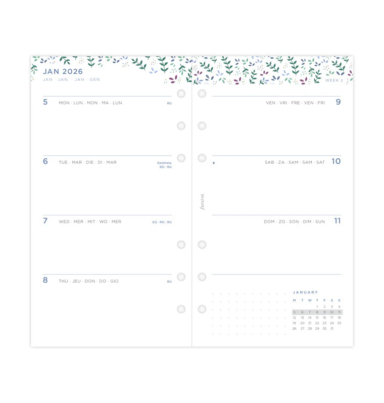 Garden Week On Two Pages Diary - Personal 2026 Multilanguage - Image 5
