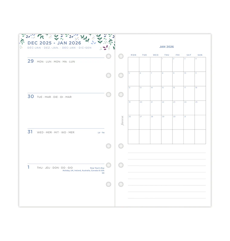 Garden Week On Two Pages Diary - Personal 2026 Multilanguage - Image 7