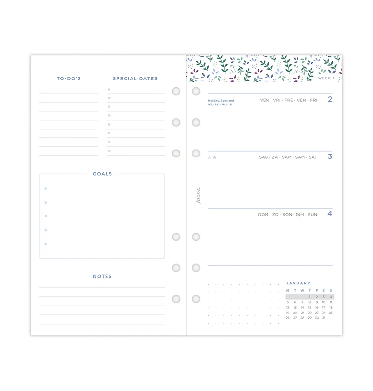 Garden Week On Two Pages Diary - Personal 2026 Multilanguage - Image 8