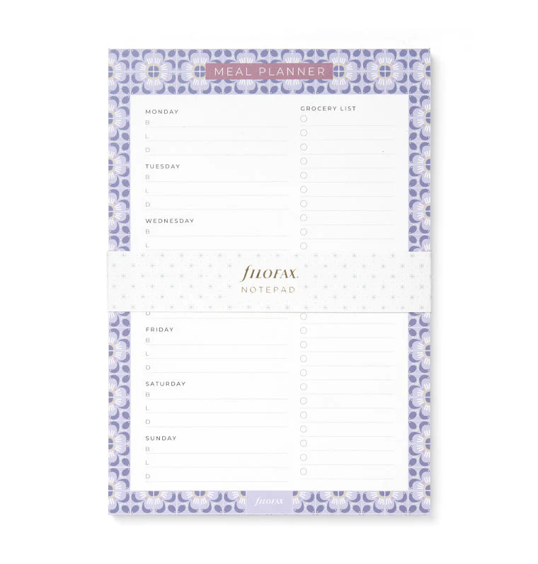 Mediterranean Meal Planner Notepad with Magnet - Image 4