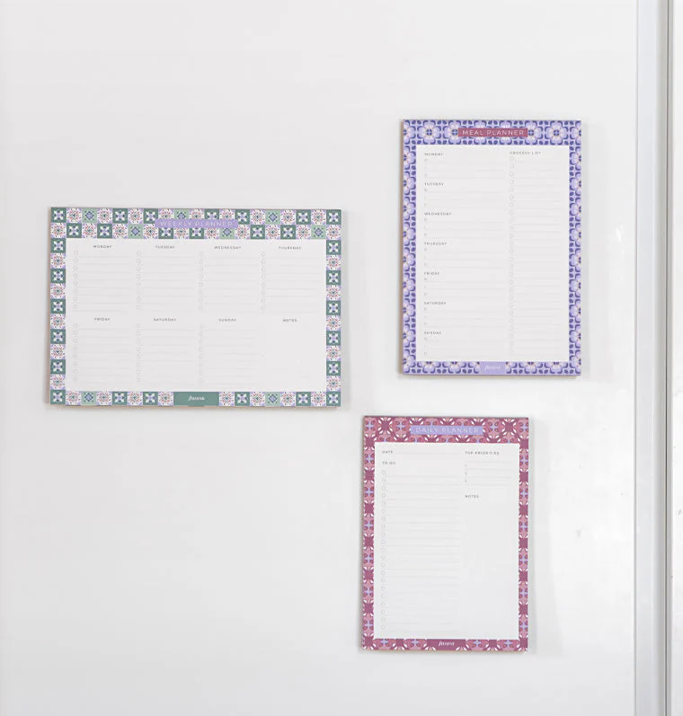 Mediterranean Meal Planner Notepad with Magnet - Image 7