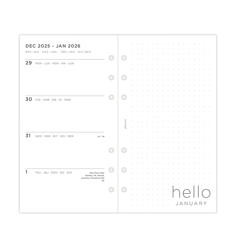 Minimal Week On Two Pages Diary - Personal 2026 Multilanguage - Image 6