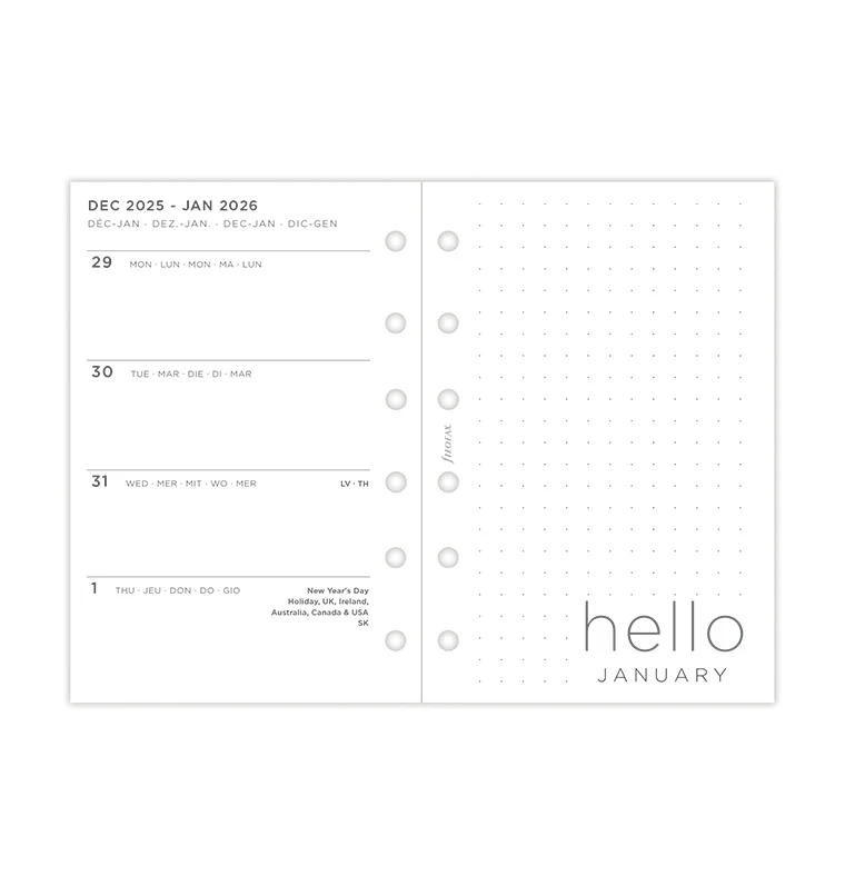 Minimal Week On Two Pages Diary - Pocket 2026 Multilanguage - Image 6