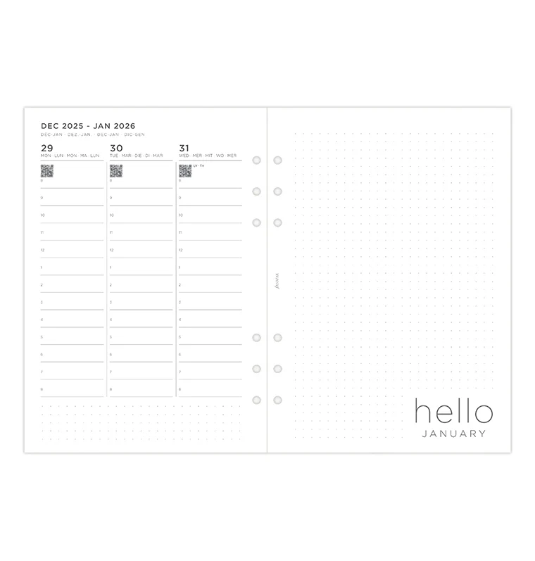 Minimal Week On Two Pages Vertical Diary - A5 2026 Multilanguage - Image 6