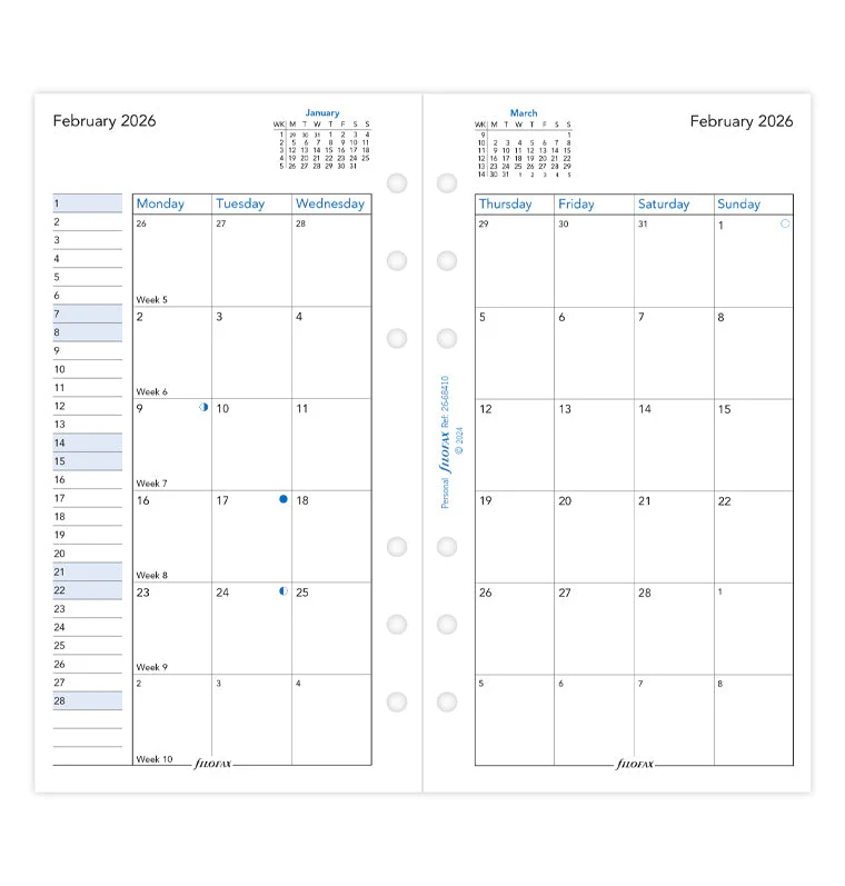 Month On Two Pages Diary - Personal 2026 English - Image 4