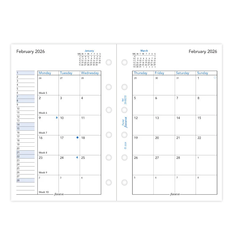 Month On Two Pages Diary - Pocket 2026 English - Image 4