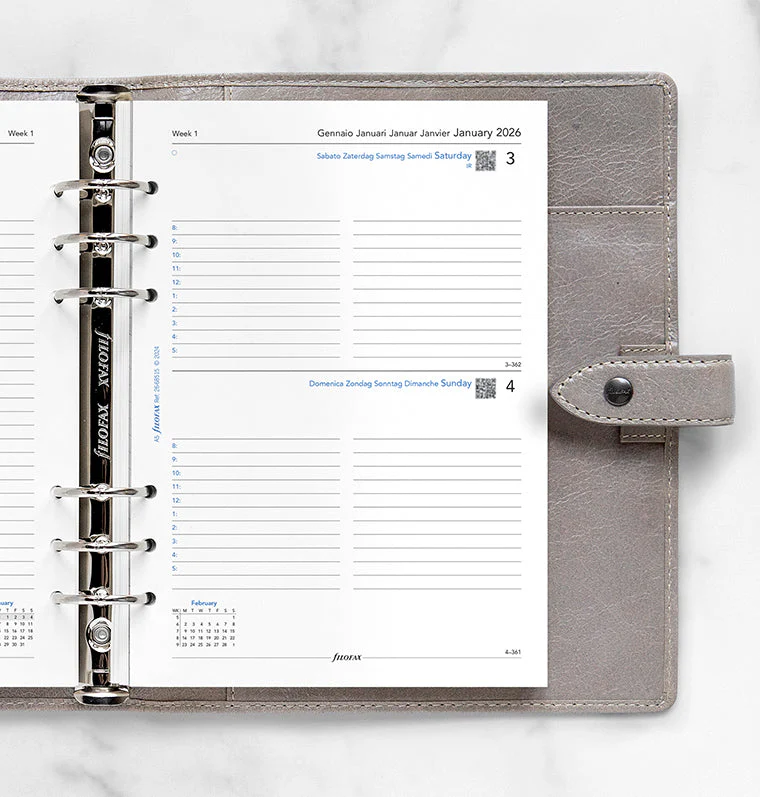 One Day On A Page Diary With Appointments - A5 2026 Multilanguage - Image 2