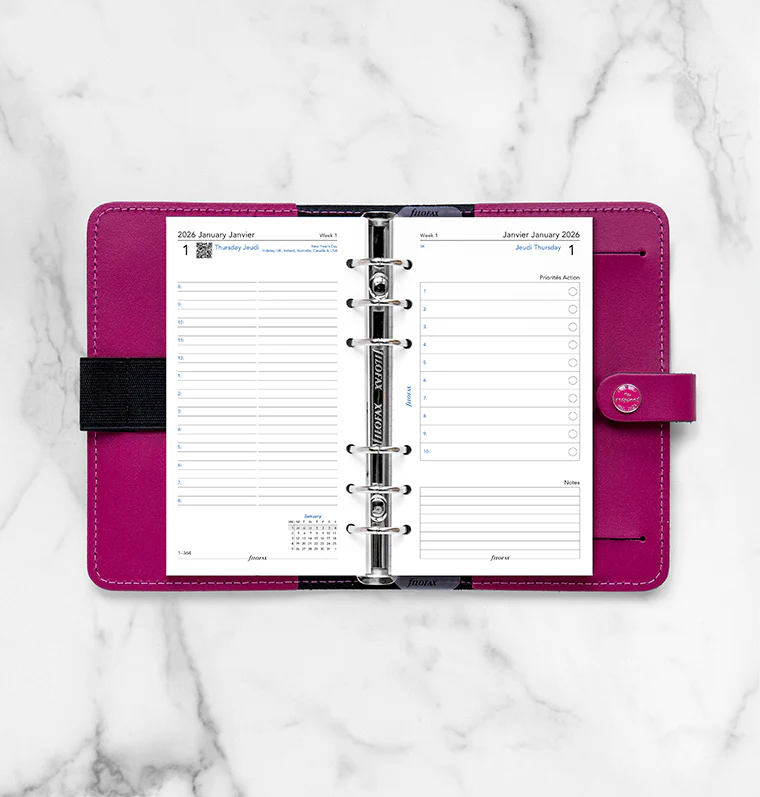 One Day on Two Pages Diary - Personal 2026 English/French - Image 3