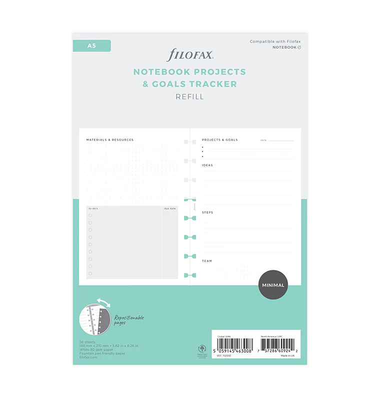 Projects & Goals Notebook Refill - A5