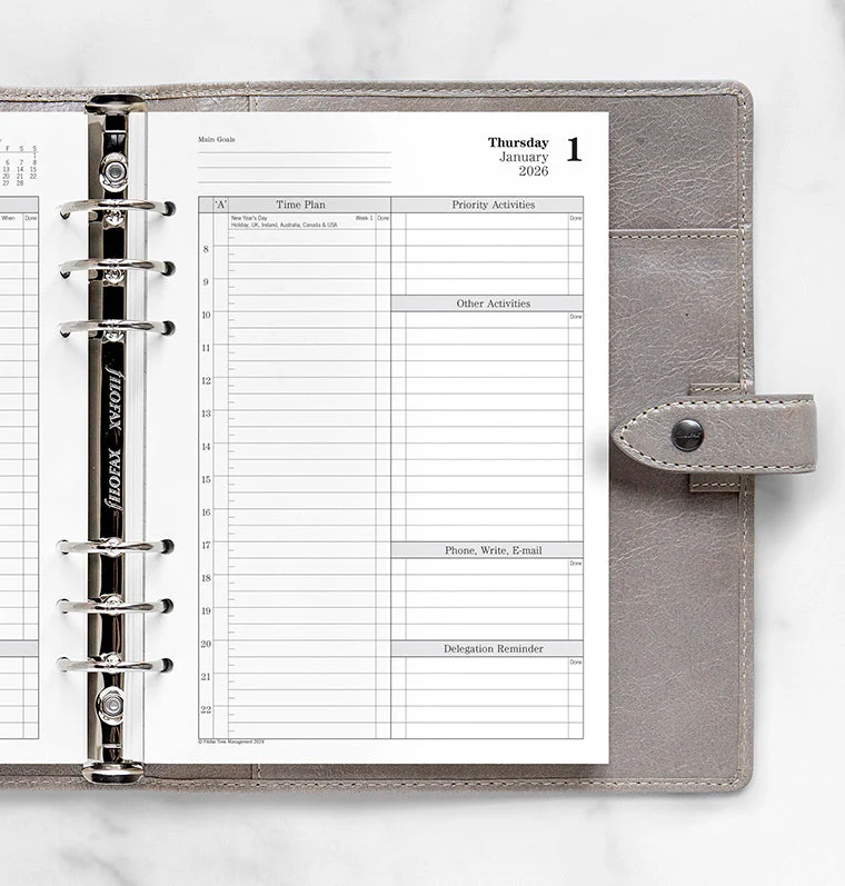 Time Management One Day On Two Pages Diary - A5 2026 English - Image 2