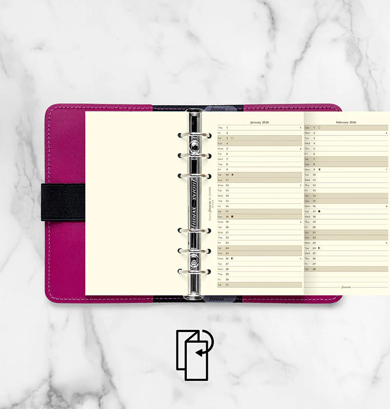 Vertical Year Planner - Personal Cotton Cream 2026 English - Image 3