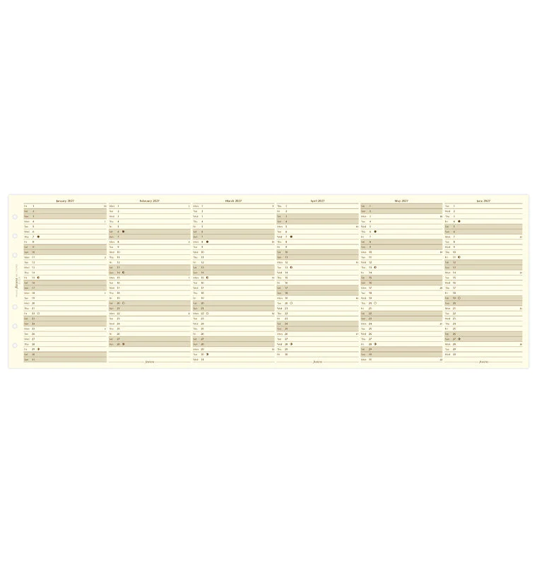 Vertical Year Planner - Personal Cotton Cream 2027 English - Image 4