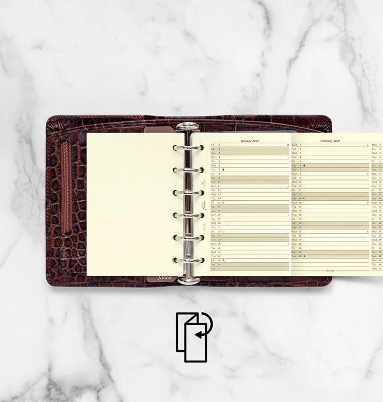 Vertical Year Planner - Pocket Cotton Cream 2027 English - Image 3