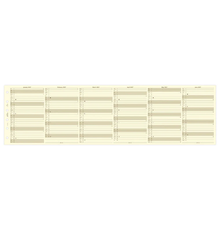 Vertical Year Planner - Pocket Cotton Cream 2027 English - Image 4