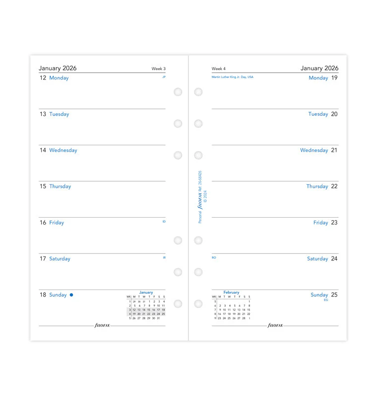 Week On One Page Diary - Personal 2026 English - Image 4