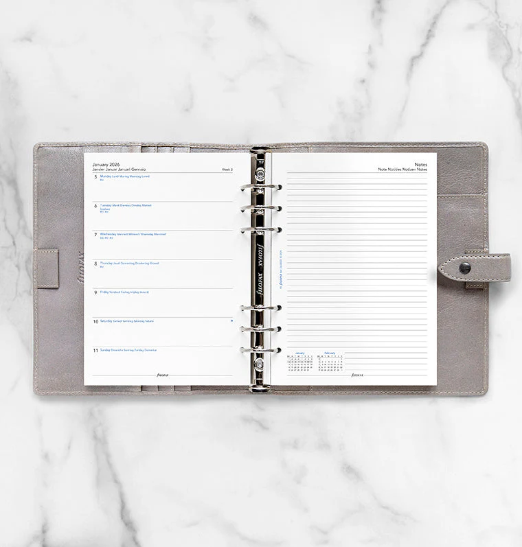 Week On One Page Diary With Notes - A5 2026 Multilanguage - Image 3