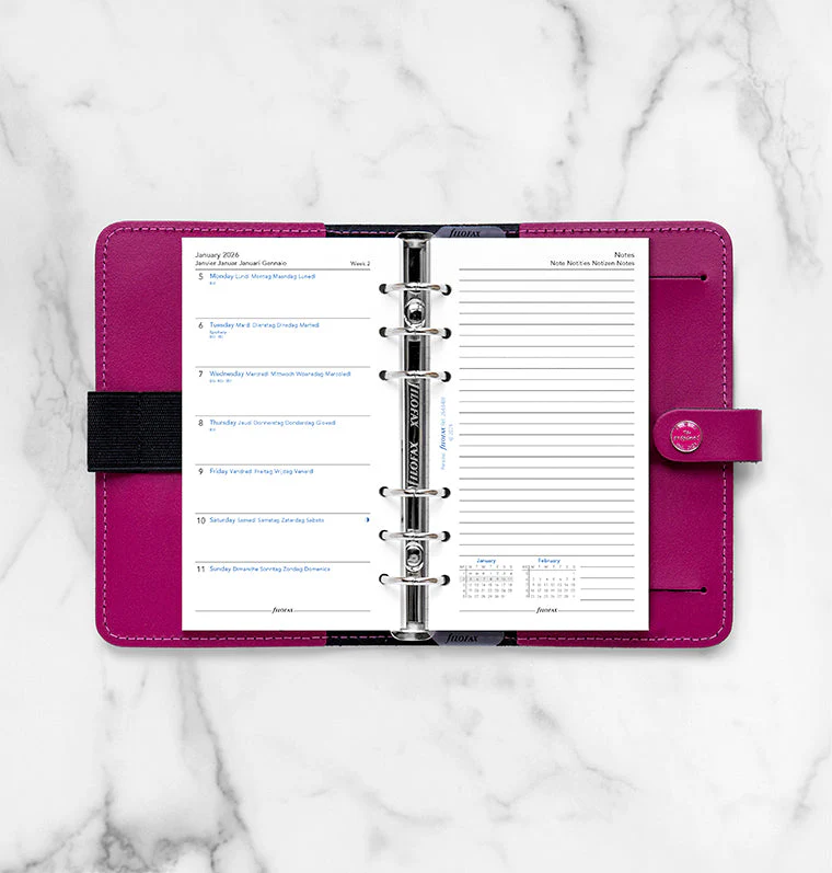Week On One Page Diary With Notes - Personal 2026 Multilanguage - Image 3
