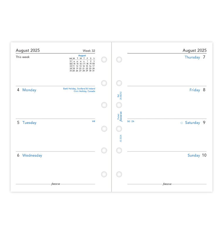 Week On Two Pages Academic Diary - Pocket 2025-2026 English - Image 4