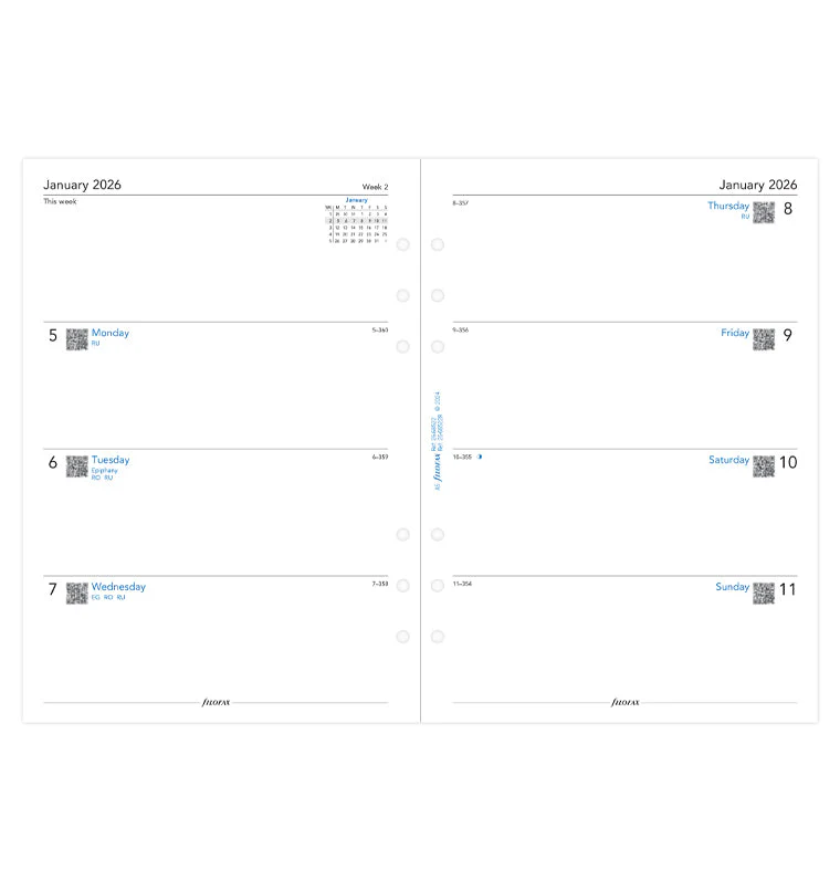 Week On Two Pages Diary - A5 2026 English - Image 4