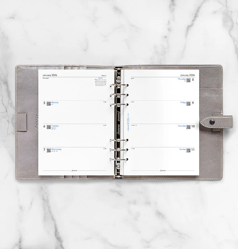 Week On Two Pages Diary - A5 2026 English - Recycled Paper - Image 3