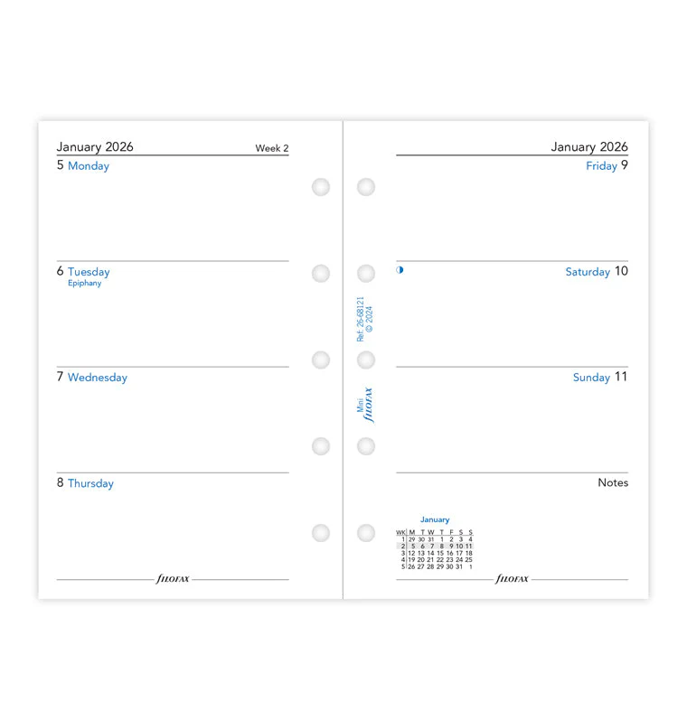 Week On Two Pages Diary - Mini 2026 English - Image 4