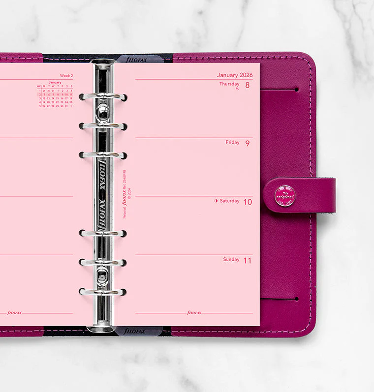 Week On Two Pages Diary - Personal Pink 2026 English - Image 2