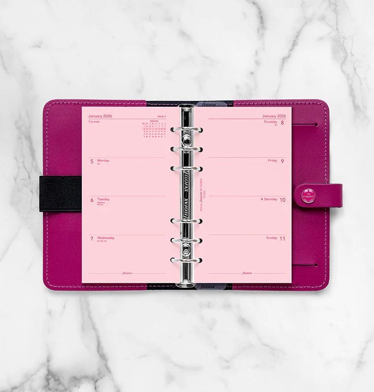 Week On Two Pages Diary - Personal Pink 2026 English - Image 3