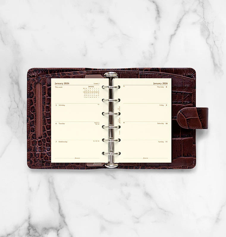 Week On Two Pages Diary - Pocket Cotton Cream 2026 English - Image 3