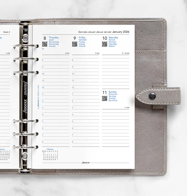 Week On Two Pages Diary With Appointments - A5 2026 Multilanguage - Image 2