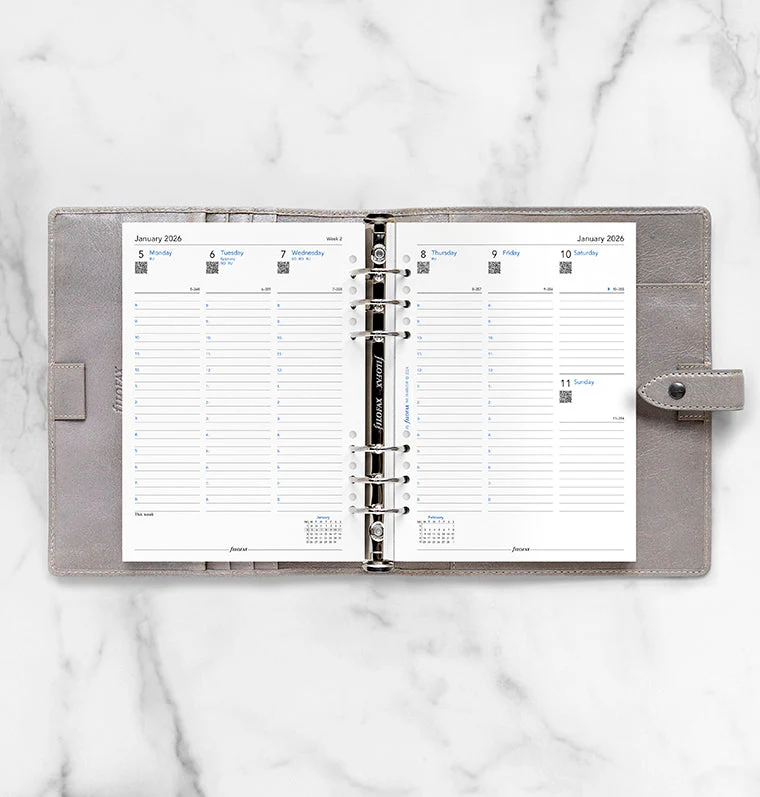 Week On Two Pages Diary With Appointments - A5 Multifit 2026 English - Image 3