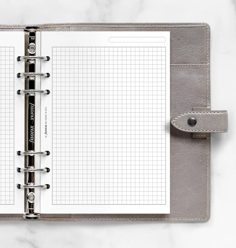 White Quadrille Notepaper Refill - A5 - Image 2